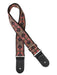 Vintage Jacquard Weave Premium Guitar Strap Cotton/Leather - Pink & Purple - Guitar Warehouse
