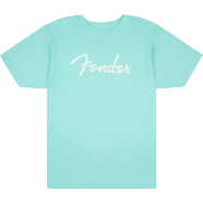 Fender® Spaghetti Logo T-Shirt, Daphne Blue - Guitar Warehouse
