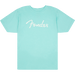 Fender® Spaghetti Logo T-Shirt, Daphne Blue - Guitar Warehouse