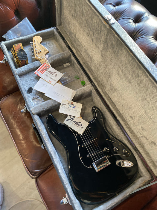 1979 Fender Stratocaster USA Hard Tail Black w/Maple Neck! All Original Parts/Tags | One Owner! - Guitar Warehouse