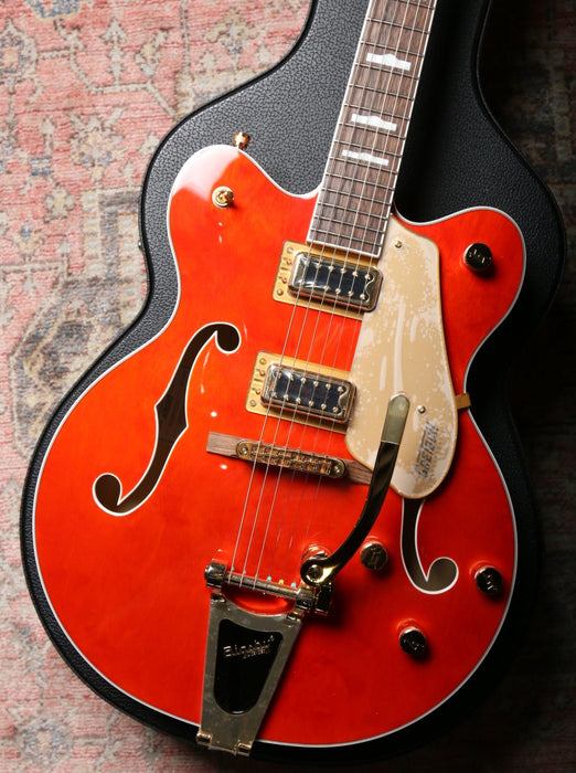 Gretsch  G5422TG Electromatic® Classic Hollow Body Double-Cut with Bigsby® and Gold Hardware, Laurel Fingerboard, Orange Stain - Guitar Warehouse