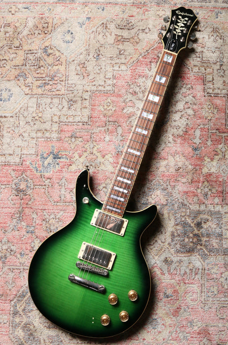 Epiphone DC PRO w/Flame Maple Top, Pro Buckers, Coil Splitting - Wild Ivy - Pre-Owned - Guitar Warehouse