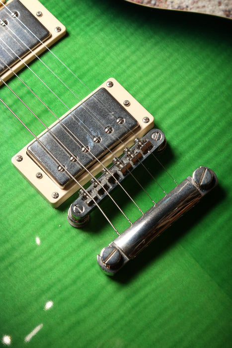 Epiphone DC PRO w/Flame Maple Top, Pro Buckers, Coil Splitting - Wild Ivy - Pre-Owned - Guitar Warehouse