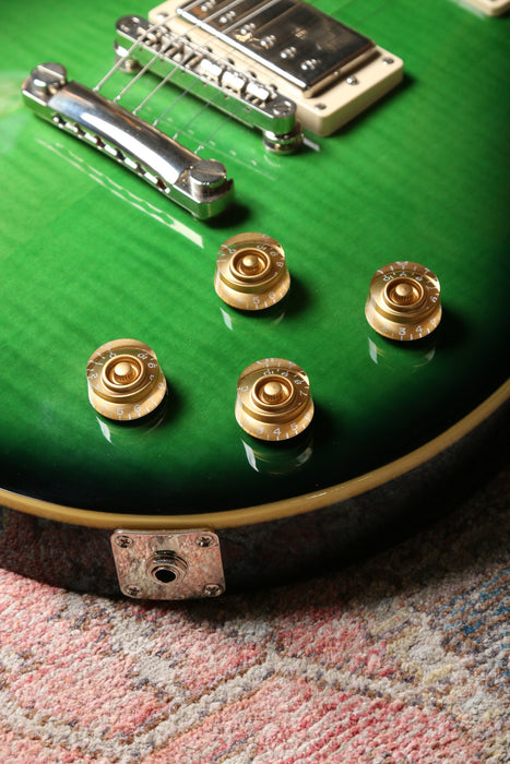 Epiphone DC PRO w/Flame Maple Top, Pro Buckers, Coil Splitting - Wild Ivy - Pre-Owned - Guitar Warehouse