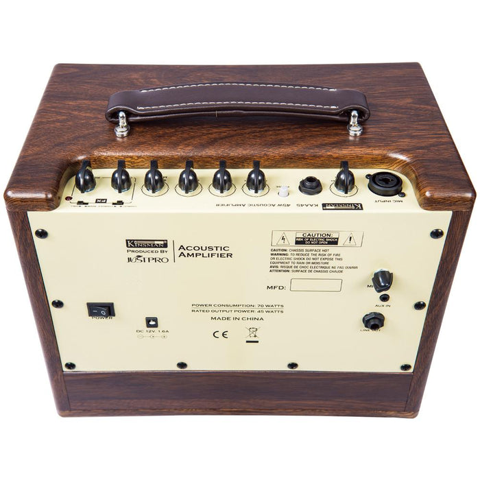 Kinsman 45w Acoustic Amp ~ Mains/Battery Power/Bluetooth® ~ Wood - Guitar Warehouse