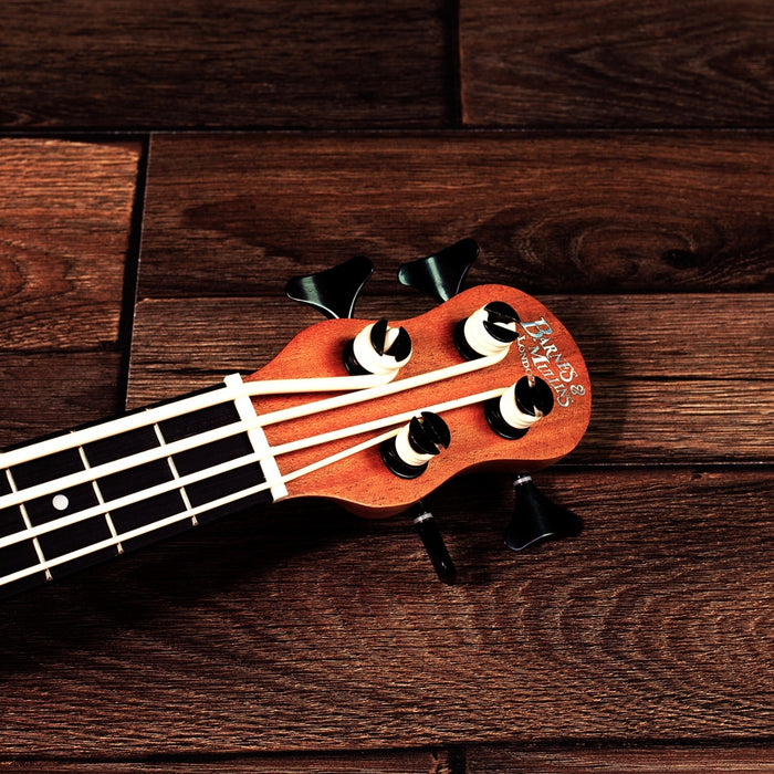 Barnes & Mullins Bass Ukulele - Electro Acoustic Mahogany - Guitar Warehouse
