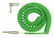 Kirlin Premium Coil Cable in Green - Right Angle to Straight Jack - 30ft - Guitar Warehouse