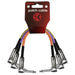 Kirlin Fabric 6 inch Professional Grade Mono Angled Pedal Patch Cable - 3pk - Guitar Warehouse