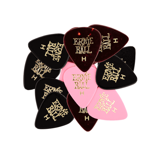 Ernie Ball Pick Pack 9180 12 X HEAVY AST COL PIC - Guitar Warehouse