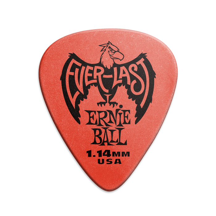 Ernie Ball 1.14mm RED Everlast Picks 12 Pack - Guitar Warehouse