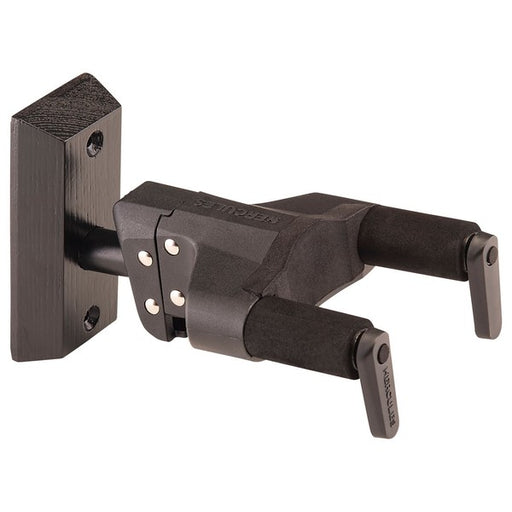 Hercules GSP38WB Guitar Wall Hanger - Black Wood Base (Nitro Safe) - Guitar Warehouse