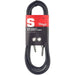 Stagg Deluxe Instrument Cable 6m (20ft) Straight to Straight Jack - Black - Guitar Warehouse