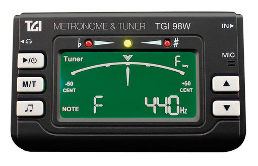 TGI TUNER GUITAR, WOODWIND & BRASS TUNER AND METRONOME WITH CLIP ON MIC. - Guitar Warehouse